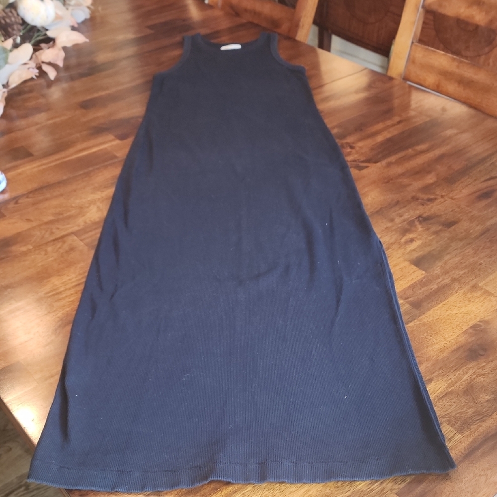 Universal Thread Black Ribbed Tank Maxi Dress Large